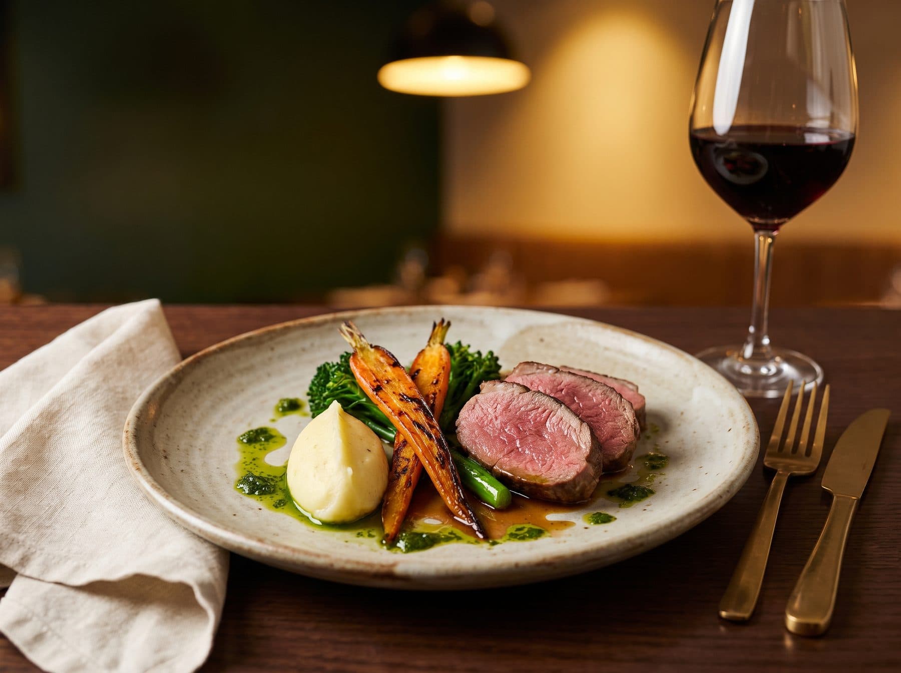 A plated main course